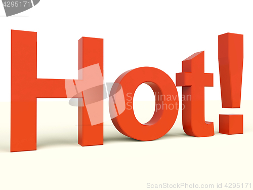Image of Hot Word As Symbol For Spice Or Heat