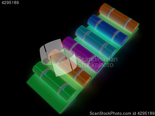 Image of karemats. 3D illustration. Anaglyph. View with red/cyan glasses 