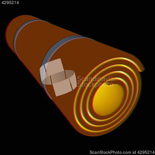 Image of karemat. 3D illustration. Anaglyph. View with red/cyan glasses t