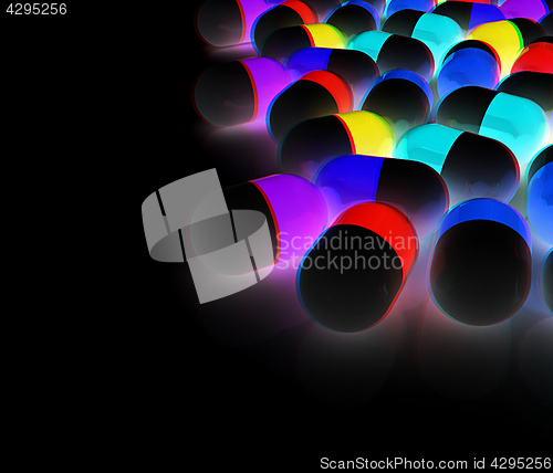 Image of Tablets background with space for your text. 3D illustration. An