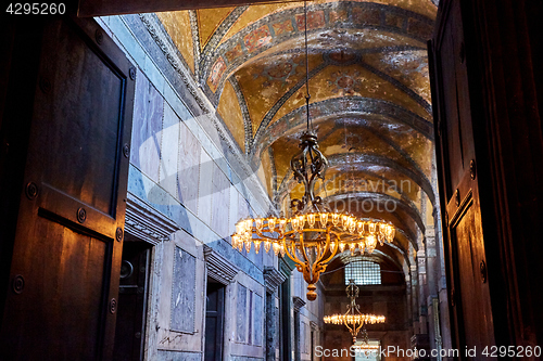 Image of The interior of Hagia Sophia, Ayasofya, Istanbul, Turkey.