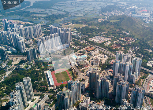 Image of Top view of hong kong skyline