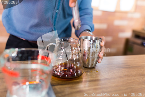 Image of Barista making hand drip coffee