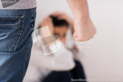 Image of unhappy woman suffering from domestic violence