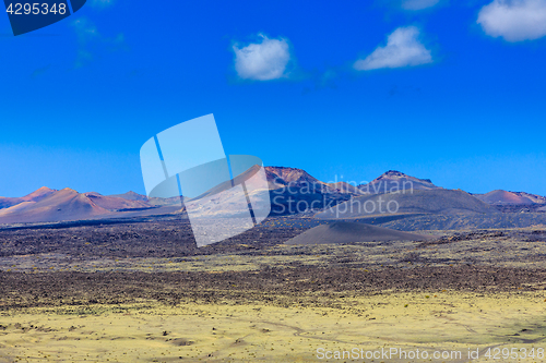 Image of Beautiful colors in the volcanic landscape of Lanzarote.