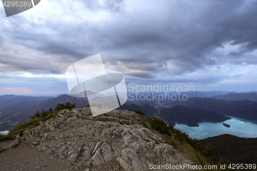 Image of View from top of Herzogstand, Bavaria, Germany