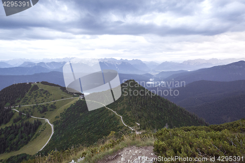 Image of View from top of Herzogstand, Bavaria, Germany