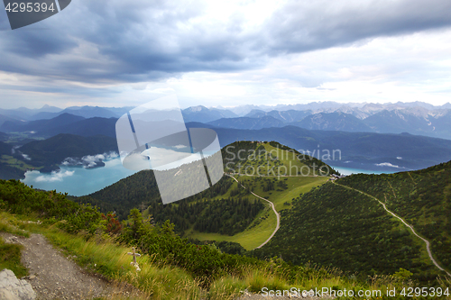 Image of View from top of Herzogstand, Bavaria, Germany