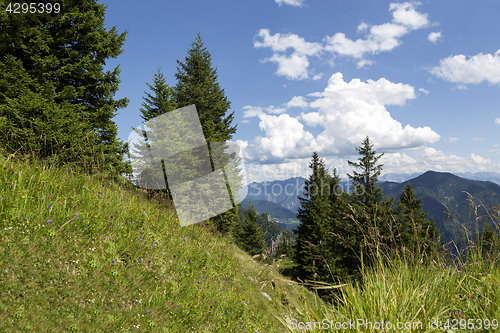 Image of View from mountain top of Teufelstaettkopf in Bavaria, Germany