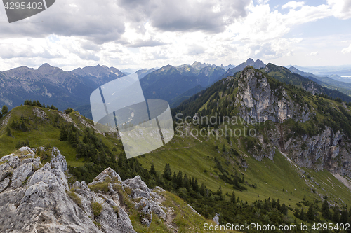 Image of View from mountain top of Teufelstaettkopf in Bavaria, Germany