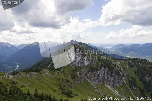 Image of View from mountain top of Teufelstaettkopf in Bavaria, Germany