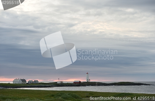 Image of Kjolnes coast with lighthouse in Northern Norway