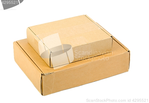 Image of Cardboard Boxes on White