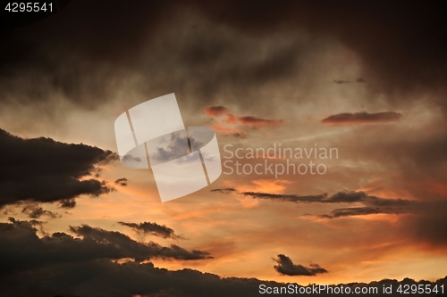 Image of Sunset sky clouds