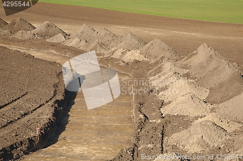 Image of Trench digged on a land