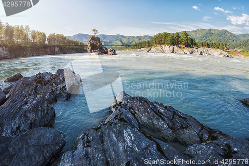 Image of Fast mountain river Katun