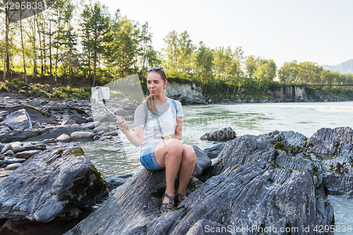 Image of River selfie on mobile phone