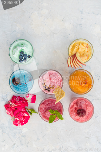 Image of Different smoothie set