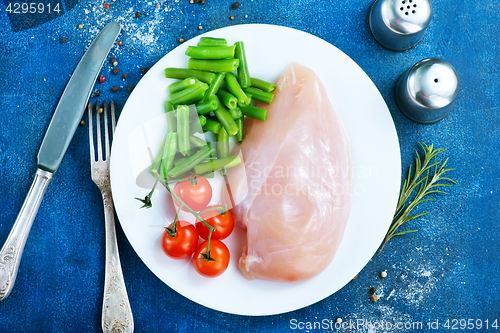 Image of chicken fillet with vegetables