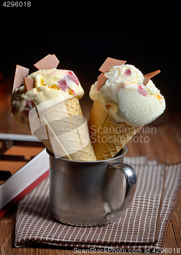 Image of Two ice cream cones 