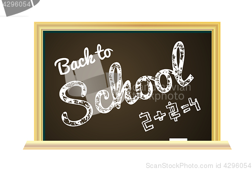 Image of Back to school Illustration on a chalkboard background