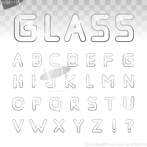 Image of Vector glass font