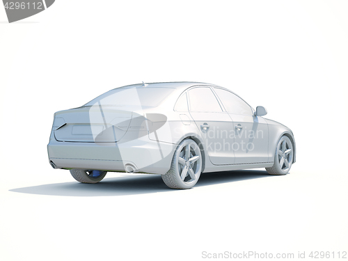 Image of 3d Car White Blank Template