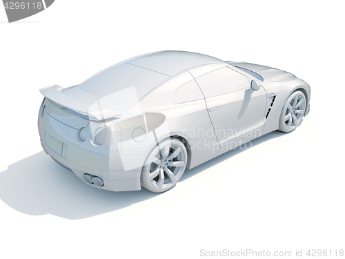 Image of 3d Car White Blank Template