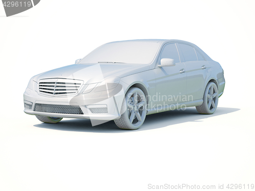 Image of 3d Car White Blank Template