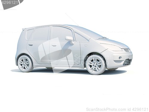 Image of 3d Car White Blank Template