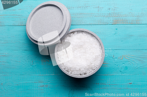 Image of Salt in stone bowl