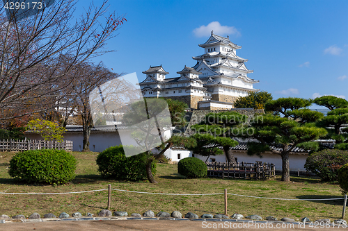 Image of Japanese White Himeji castle and park