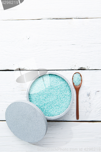 Image of Blue salt for spa treatments