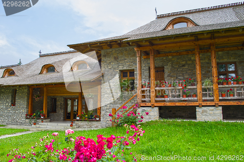 Image of Flowers at Voronet Monastery