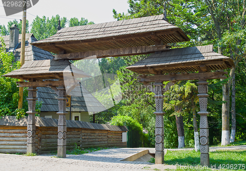 Image of Old traditional romanian gate