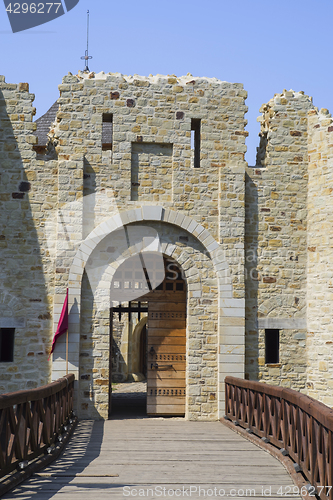 Image of Entrance to medieval fortress restoration