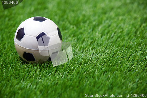 Image of Soccer ball on a grass