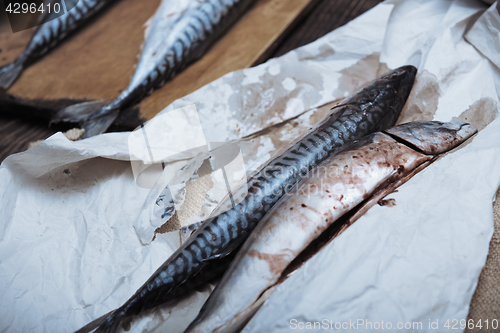 Image of Raw fish in wrapping paper