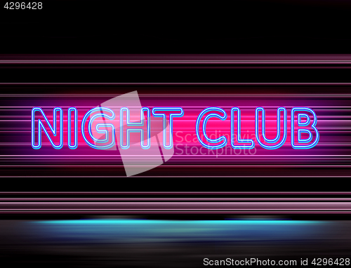 Image of lighting sign of night club