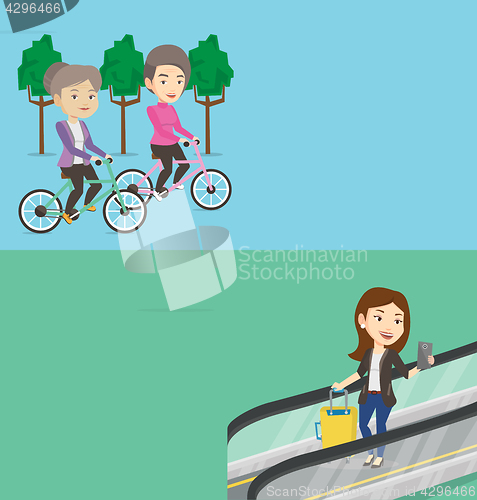 Image of Two transportation banners with space for text.