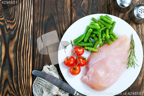 Image of chicken fillet with vegetables