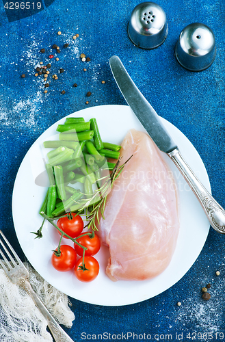 Image of chicken fillet with vegetables