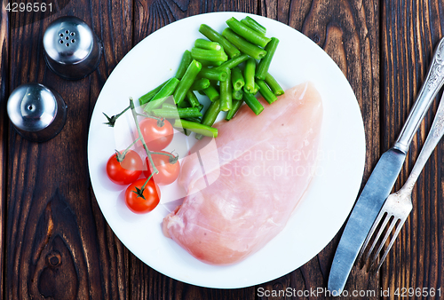 Image of chicken fillet with vegetables