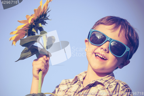 Image of portrait of a beautiful young boy