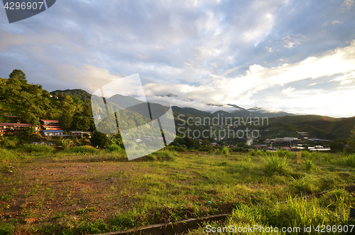 Image of Mount Kinabalu during sunrise