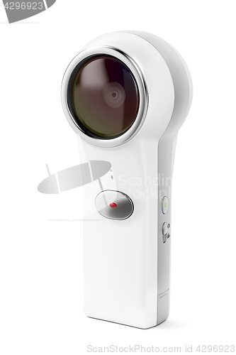 Image of 360 camera on white 