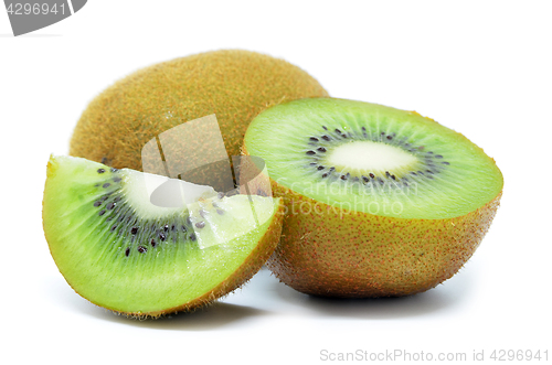 Image of Kiwi fruit, half of kiwi isolated