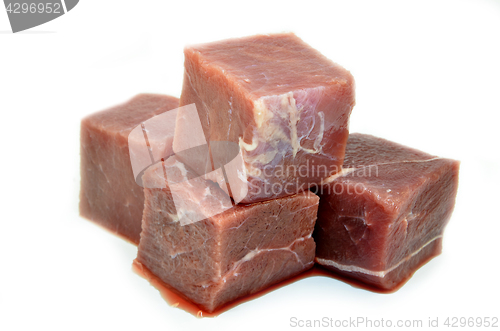 Image of Diced or cubed raw beef steak