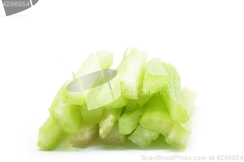 Image of Cutting fresh bunch of celery