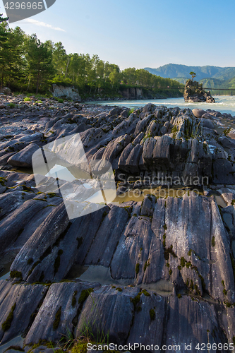 Image of Fast mountain river Katun